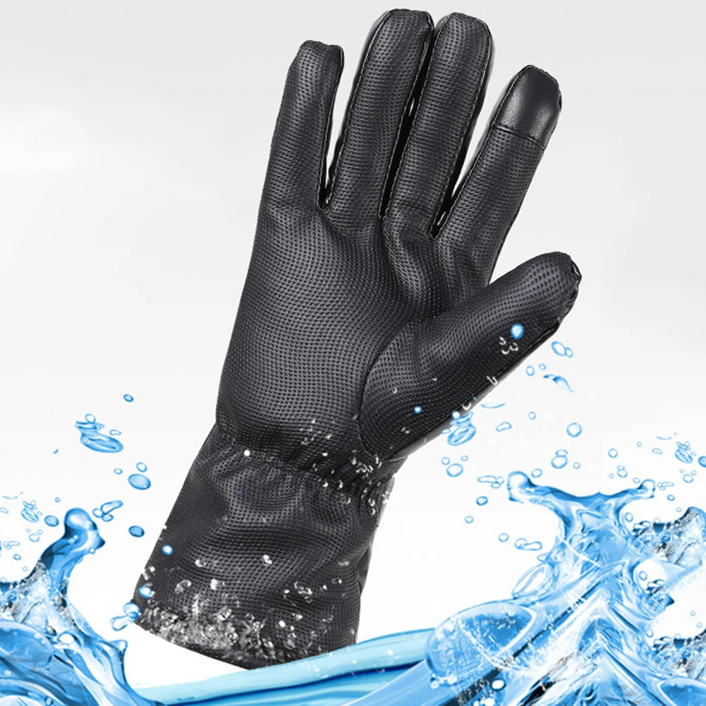 Winter Gloves Rechargeable Heating Gloves Outdoor Riding Skiing Motorcycling Gloves Thermal Touchscreen Gloves  Battery Powered