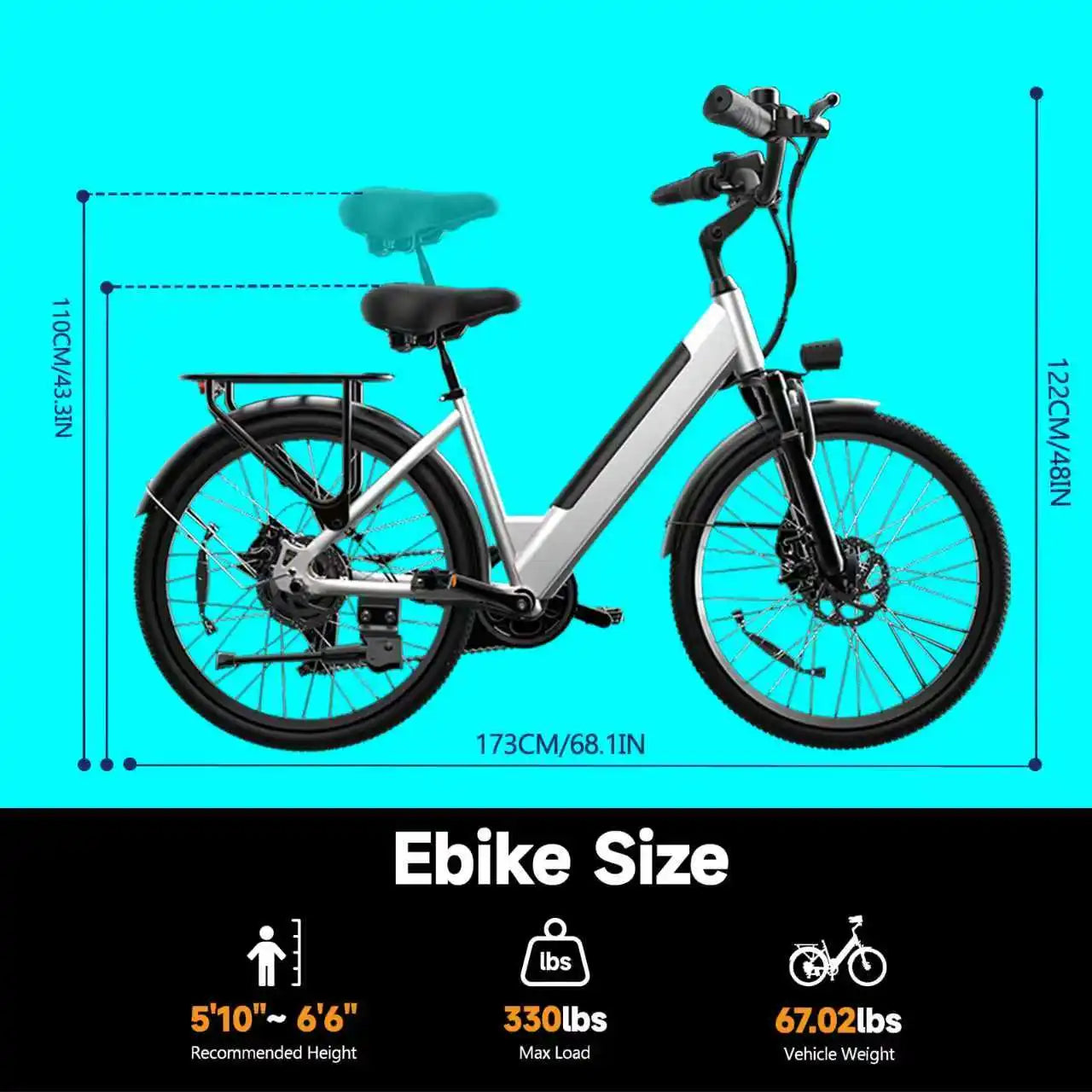 DEEPOWER EP26 offers convenient urban cycling, commuter and leisure electric bicycles, fitness cycling, and eco-friendly cycling