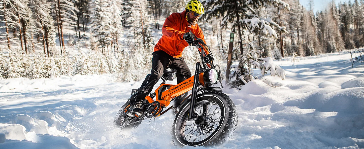 Cybervelo 2000W Peak Folding Electric Bike for Adults, 30+MPH , 48V 25Ah Removable Battery, 20" Fat Tire E-bike ,Off-road EK6