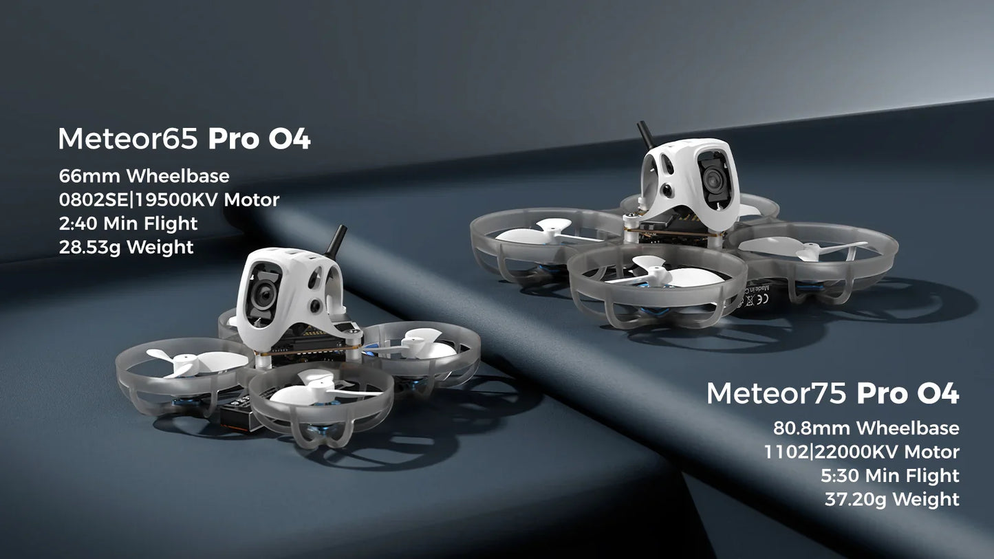 BETAFPV Meteor75 Pro Brushless Whoop Quadcopter DJI O4/PNP Version with Matrix 1S 3IN1 HD FC and 1102 Motor Mini Smart RC Drones