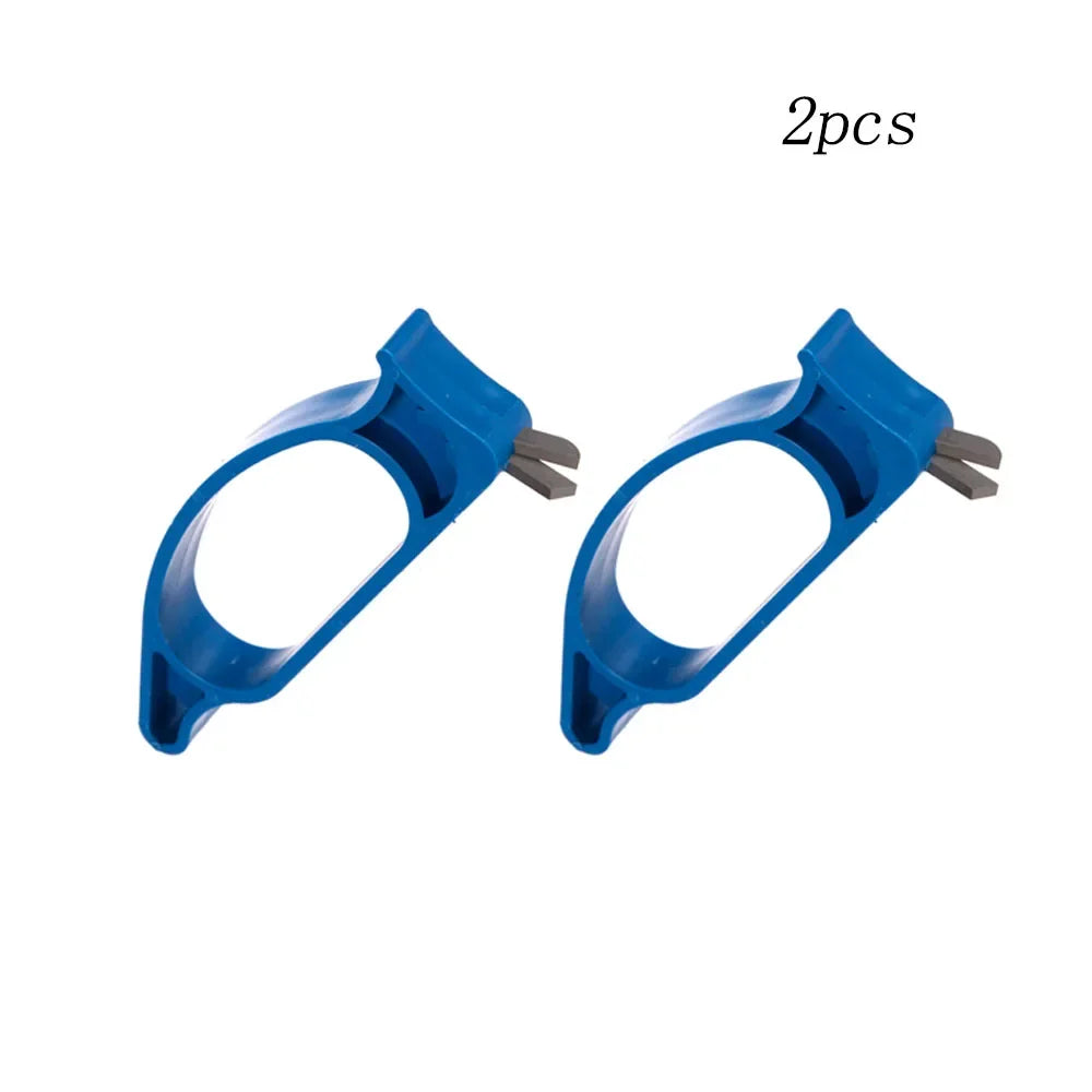1/2/3pcs Winter Ice Fishing File Portable Blue Spiral Drilling Bit ABS Diamond Ice Auger Blade Sharpener Outdoor Tackles Tools